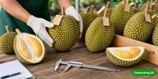 Phân loại sầu riêng theo giống và chất lượng trước khi đối chiếu giá trên Giasaurieng