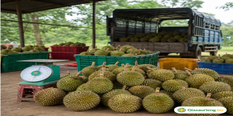 Theo dõi giao dịch sầu riêng Gia Lai trong chuỗi thu mua