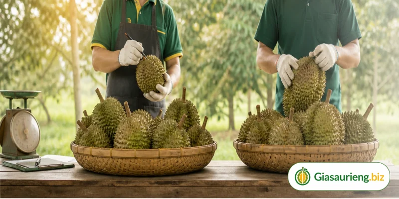 So sánh giá sầu riêng Ri6 và sầu riêng Thái: khác nhau ở đâu khi thu mua